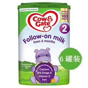 英国牛栏2段6-12月Cow&Gate婴幼儿奶粉800g*6罐英国包税直邮